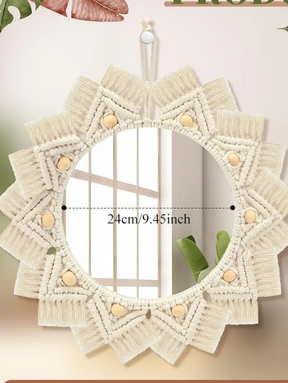 CroBlissful Boho Macrame Wall Mirrors - Set of 2 (NWT)
